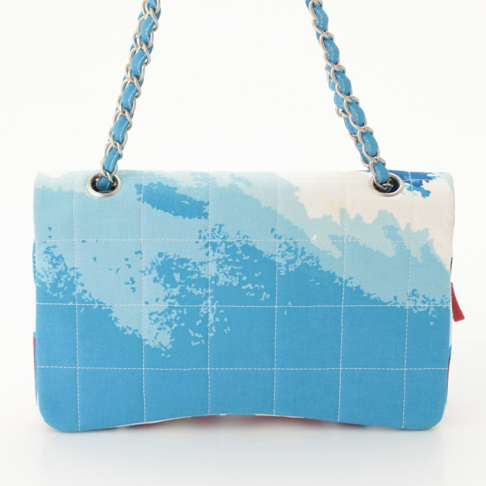 Chanel Surfline Canvas Chain Shoulder Bag Blue - Picture 4 of 6